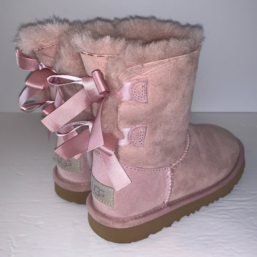 Girl's Pink UGG Boots with Bows